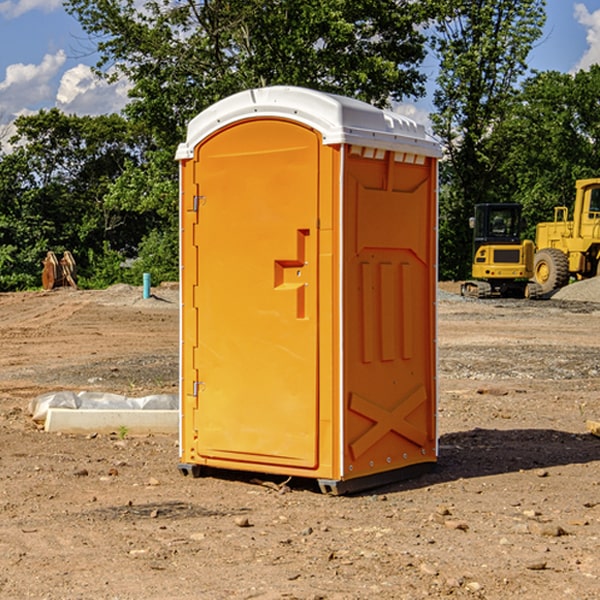 how often are the porta potties cleaned and serviced during a rental period in Barker Heights